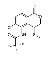 N-(6-chloro-4-(methylthio)-1-oxoisochroman-5-yl)-2,2,2-trifluoroacetamide结构式