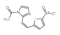 Ethanone,1-[2-[2-(5-nitro-2-thienyl)ethenyl]-1H-imidazol-1-yl]- Structure