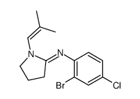 N-(2-bromo-4-chlorophenyl)-1-(2-methylprop-1-enyl)pyrrolidin-2-imine Structure