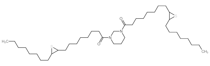 8-(3-octylthiiran-2-yl)-1-[3-[8-(3-octylthiiran-2-yl)octanoyl]-1,3-diazinan-1-yl]octan-1-one结构式