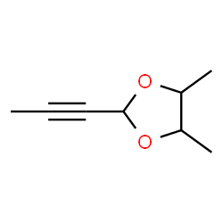 1,3-Dioxolane, 4,5-dimethyl-2-(1-propynyl)- (9CI) Structure