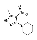 1-(5-methyl-4-nitro-1H-pyrazol-3-yl)piperidine结构式