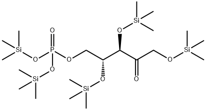 1-O,3-O,4-O-Tris(trimethylsilyl)-D-erythro-2-pentulose 5-phosphoric acid bis(trimethylsilyl) ester结构式