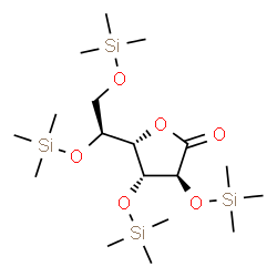 2-O,3-O,5-O,6-O-Tetrakis(trimethylsilyl)-L-gluconic acid 1,4-lactone Structure
