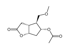 (3aα,4α,5β,6aα)-(-)-5-acetoxyhexahydro-4-(methoxymethyl)-2H-cyclopenta[b]furan-2-one Structure