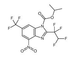 4-Nitro-2-(1,1,2,2-tetrafluoroethyl)-6-(trifluoromethyl)-1H-benzimidazole-1-carboxylic acid isopropyl ester结构式