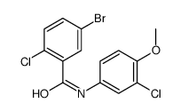 5-bromo-2-chloro-N-(3-chloro-4-methoxyphenyl)benzamide Structure