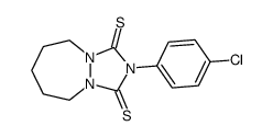 2-(4-chloro-phenyl)-tetrahydro-[1,2,4]triazolo[1,2-a][1,2]diazepine-1,3-dithione Structure