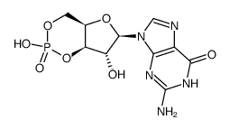 2-amino-9-(O3,O5-hydroxyphosphoryl-β-D-xylofuranosyl)-1,9-dihydro-purin-6-one结构式