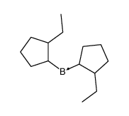 bis(2-ethylcyclopentyl)boron结构式