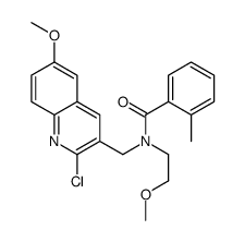Benzamide, N-[(2-chloro-6-methoxy-3-quinolinyl)methyl]-N-(2-methoxyethyl)-2-methyl- (9CI)结构式