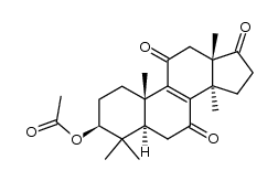 4,4,14α-Trimethyl-7,11,17-trioxo-5α-androst-8-en-3β-ylacetat结构式