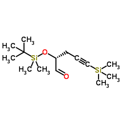 (2R)-2-{[Dimethyl(2-methyl-2-propanyl)silyl]oxy}-5-(trimethylsilyl)-4-pentynal Structure
