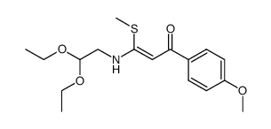 (Z)-3-(2,2-Diethoxy-ethylamino)-1-(4-methoxy-phenyl)-3-methylsulfanyl-propenone Structure