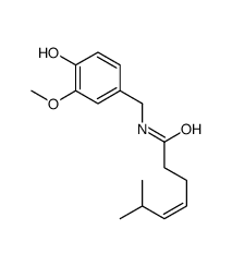 (E)-N-[(4-hydroxy-3-methoxyphenyl)methyl]-6-methylhept-4-enamide Structure