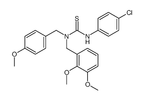 3-(4-chlorophenyl)-1-[(2,3-dimethoxyphenyl)methyl]-1-[(4-methoxyphenyl)methyl]thiourea结构式
