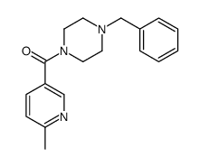 (4-benzylpiperazin-1-yl)-(6-methylpyridin-3-yl)methanone Structure