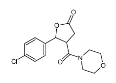 5-(4-chlorophenyl)-4-(morpholine-4-carbonyl)oxolan-2-one Structure