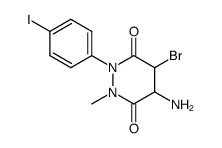 4-amino-5-bromo-1-(4-iodo-phenyl)-2-methyl-tetrahydro-pyridazine-3,6-dione结构式