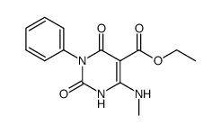 6-methylamino-2,4-dioxo-3-phenyl-1,2,3,4-tetrahydro-pyrimidine-5-carboxylic acid ethyl ester结构式