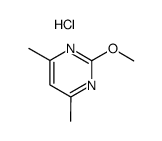 2-Methoxy-4,6-dimethyl-pyrimidine; hydrochloride结构式