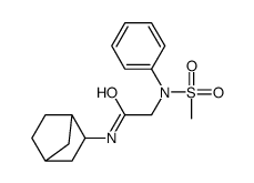 N-(3-bicyclo[2.2.1]heptanyl)-2-(N-methylsulfonylanilino)acetamide结构式