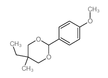 5-ethyl-2-(4-methoxyphenyl)-5-methyl-1,3-dioxane结构式