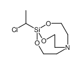 5-(1-chloroethyl)-4,6,11-trioxa-1-aza-5-silabicyclo[3.3.3]undecane结构式