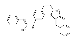 1-[4-(2-benzo[f][1,3]benzothiazol-2-ylethenyl)phenyl]-3-phenylurea Structure