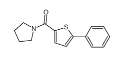 (5-phenylthiophen-2-yl)-pyrrolidin-1-ylmethanone结构式