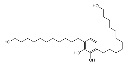 3,6-bis(11-hydroxyundecyl)benzene-1,2-diol Structure