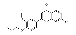 2-(4-butoxy-3-methoxyphenyl)-7-hydroxychromen-4-one结构式