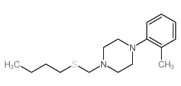 Piperazine,1-[(butylthio)methyl]-4-(2-methylphenyl)- structure