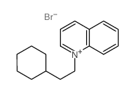 Quinolinium, 1-(2-cyclohexylethyl)-, bromide (1:1) structure