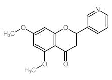 5,7-dimethoxy-2-pyridin-3-yl-chromen-4-one structure