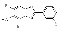 4,6-dibromo-2-(3-chlorophenyl)-1,3-benzoxazol-5-amine structure