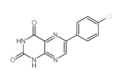 2,4(1H,3H)-Pteridinedione,6-(4-chlorophenyl)- structure