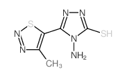 (5Z)-4-amino-5-(4-methyl-2H-thiadiazol-5-ylidene)-1,2,4-triazole-3-thione结构式