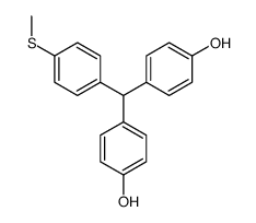 4-[(4-hydroxyphenyl)-(4-methylsulfanylphenyl)methyl]phenol Structure