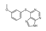 6-(3-methoxyphenyl)sulfanyl-7H-purine结构式