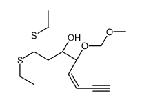 (3S,4S)-1,1-bis(ethylsulfanyl)-4-(methoxymethoxy)oct-5-en-7-yn-3-ol结构式