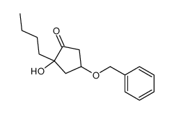2-butyl-2-hydroxy-4-phenylmethoxycyclopentan-1-one Structure