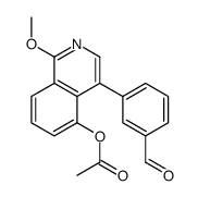 [4-(3-formylphenyl)-1-methoxyisoquinolin-5-yl] acetate Structure