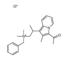 2-(3-acetyl-2-methylindolizin-1-yl)propyl-benzyl-dimethylazanium,chloride Structure