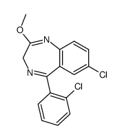 7-chloro-5-(2-chloro-phenyl)-2-methoxy-3H-benzo[e][1,4]diazepine结构式