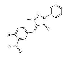 4-(4-chloro-3-nitro-benzylidene)-5-methyl-2-phenyl-2,4-dihydro-pyrazol-3-one Structure