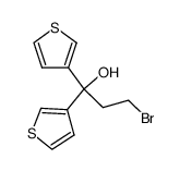 3-Brom-1,1-(di-3-thienyl)-propanol-(1)结构式