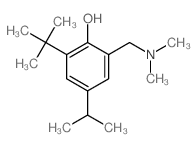 2-(dimethylaminomethyl)-4-propan-2-yl-6-tert-butyl-phenol结构式