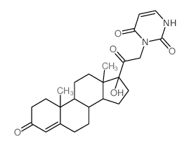 2,4(1H,3H)-Pyrimidinedione,3-(17-hydroxy-3,20-dioxopregn-4-en-21-yl)- (9CI) Structure