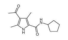 1H-Pyrrole-2-carboxamide,4-acetyl-N-cyclopentyl-3,5-dimethyl-(9CI) structure